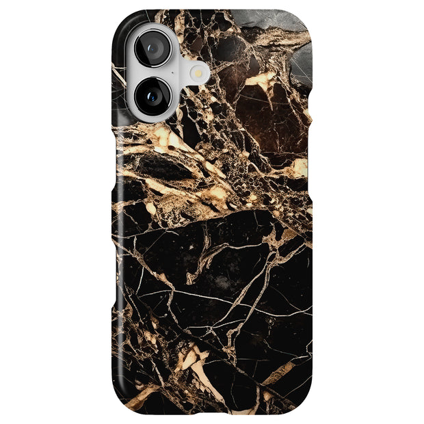 Gold Marble Tough Cases For Apple iPhone (17, 16, 15, 14, 13, 12, 11, X, SE, 8, 7/ Air, Plus, Pro, Max, Mini, XR, XS), Print in USA