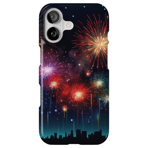 Firework Skyline Tough Cases For Apple iPhone (17, 16, 15, 14, 13, 12, 11, X, SE, 8, 7/ Air, Plus, Pro, Max, Mini, XR, XS), Print in USA