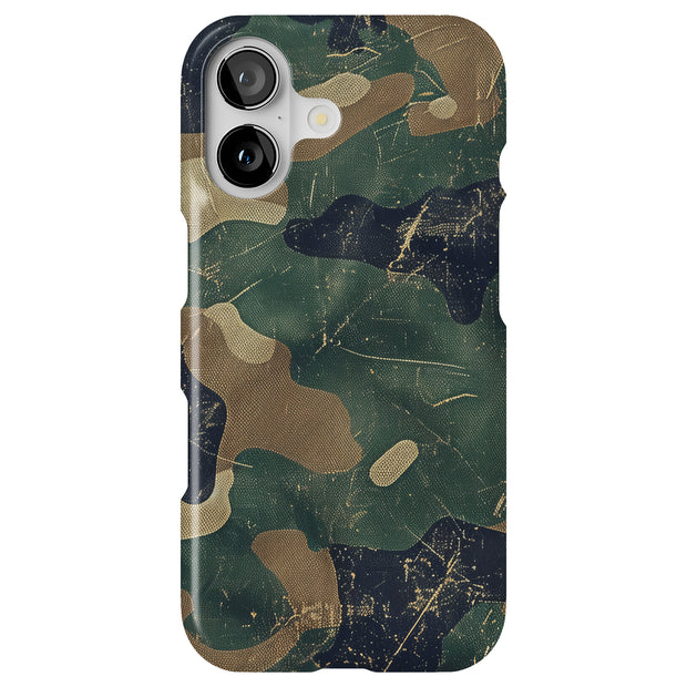Combat Camouflage Tough Cases For Apple iPhone (17, 16, 15, 14, 13, 12, 11, X, SE, 8, 7/ Air, Plus, Pro, Max, Mini, XR, XS), Print in USA