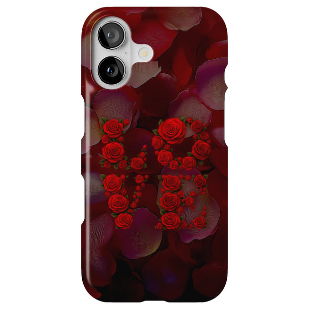 Love in Roses Tough Cases For Apple iPhone (17, 16, 15, 14, 13, 12, 11, X, SE, 8, 7/ Air, Plus, Pro, Max, Mini, XR, XS), Print in USA