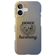 Peace Harmony Tough Cases For Apple iPhone (17, 16, 15, 14, 13, 12, 11, X, SE, 8, 7/ Air, Plus, Pro, Max, Mini, XR, XS), Print in USA