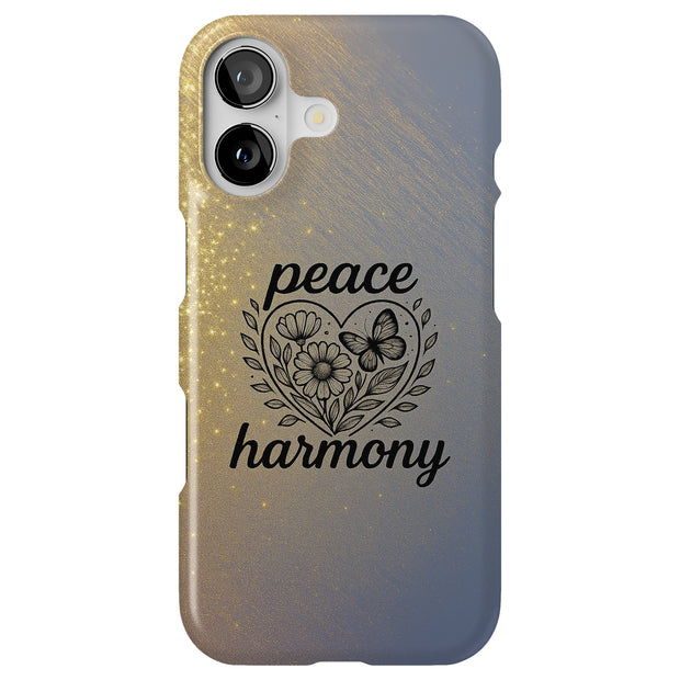 Peace Harmony Tough Cases For Apple iPhone (17, 16, 15, 14, 13, 12, 11, X, SE, 8, 7/ Air, Plus, Pro, Max, Mini, XR, XS), Print in USA