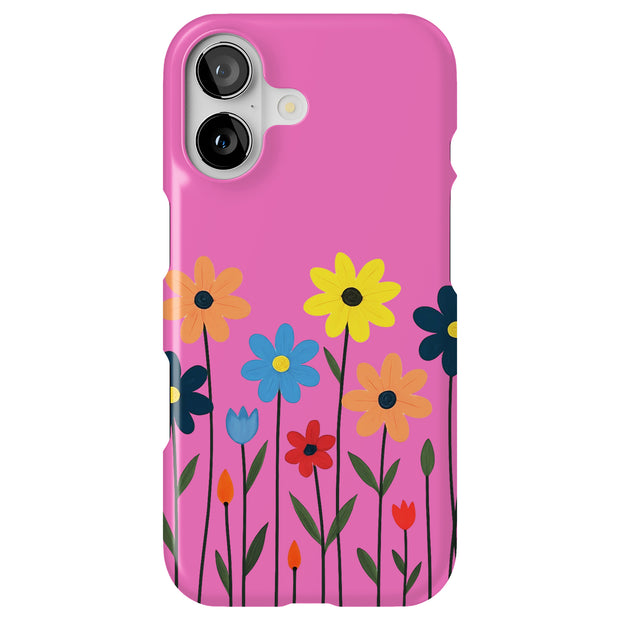 Vivid Wild Flowers Tough Cases For Apple iPhone (17, 16, 15, 14, 13, 12, 11, X, SE, 8, 7/ Air, Plus, Pro, Max, Mini, XR, XS), Print in USA