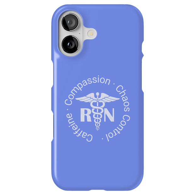 RN Nurse Caffeine Tough Cases For Apple iPhone (17, 16, 15, 14, 13, 12, 11, X, SE, 8, 7/ Air, Plus, Pro, Max, Mini, XR, XS), Print in USA