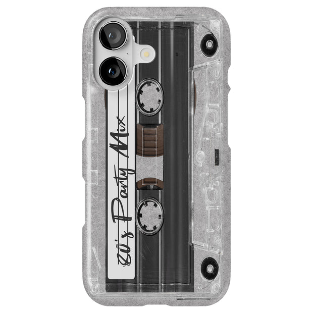 80's Party Cassette Tough Cases For Apple iPhone (17, 16, 15, 14, 13, 12, 11, X, SE, 8, 7/ Air, Plus, Pro, Max, Mini, XR, XS), Print in USA