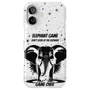 Elephant Game Tough Cases For Apple iPhone (17, 16, 15, 14, 13, 12, 11, X, SE, 8, 7/ Air, Plus, Pro, Max, Mini, XR, XS), Print in USA