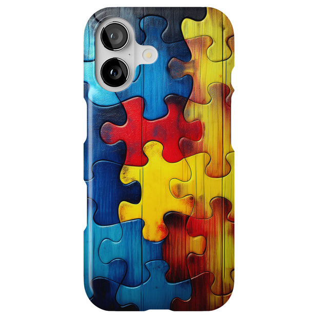 Colorful Puzzle Tough Cases For Apple iPhone (17, 16, 15, 14, 13, 12, 11, X, SE, 8, 7/ Air, Plus, Pro, Max, Mini, XR, XS), Print in USA