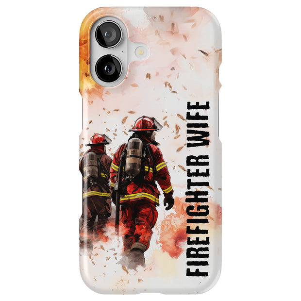 Firefighter Wife Tough Cases For Apple iPhone (17, 16, 15, 14, 13, 12, 11, X, SE, 8, 7/ Air, Plus, Pro, Max, Mini, XR, XS), Print in USA