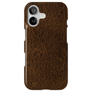Brown Leather Tough Cases For Apple iPhone (17, 16, 15, 14, 13, 12, 11, X, SE, 8, 7/ Air, Plus, Pro, Max, Mini, XR, XS), Print in USA