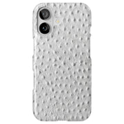 White Ostrich Tough Cases For Apple iPhone (17, 16, 15, 14, 13, 12, 11, X, SE, 8, 7/ Air, Plus, Pro, Max, Mini, XR, XS), Print in USA