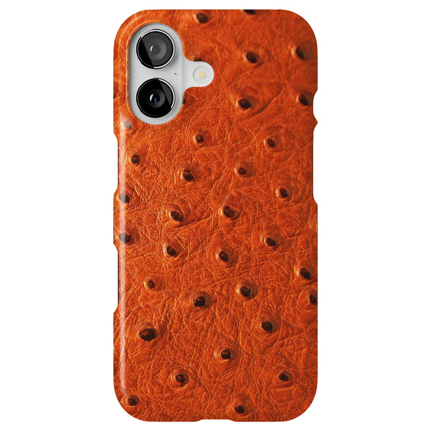 Orange Ostrich Tough Cases For Apple iPhone (17, 16, 15, 14, 13, 12, 11, X, SE, 8, 7/ Air, Plus, Pro, Max, Mini, XR, XS), Print in USA
