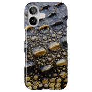 Black Crocodile Tough Cases For Apple iPhone (17, 16, 15, 14, 13, 12, 11, X, SE, 8, 7/ Air, Plus, Pro, Max, Mini, XR, XS), Print in USA
