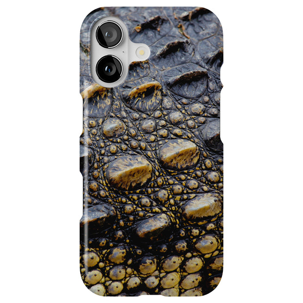 Black Crocodile Tough Cases For Apple iPhone (17, 16, 15, 14, 13, 12, 11, X, SE, 8, 7/ Air, Plus, Pro, Max, Mini, XR, XS), Print in USA