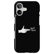 Pew Pew Hand Tough Cases For Apple iPhone (17, 16, 15, 14, 13, 12, 11, X, SE, 8, 7/ Air, Plus, Pro, Max, Mini, XR, XS), Print in USA