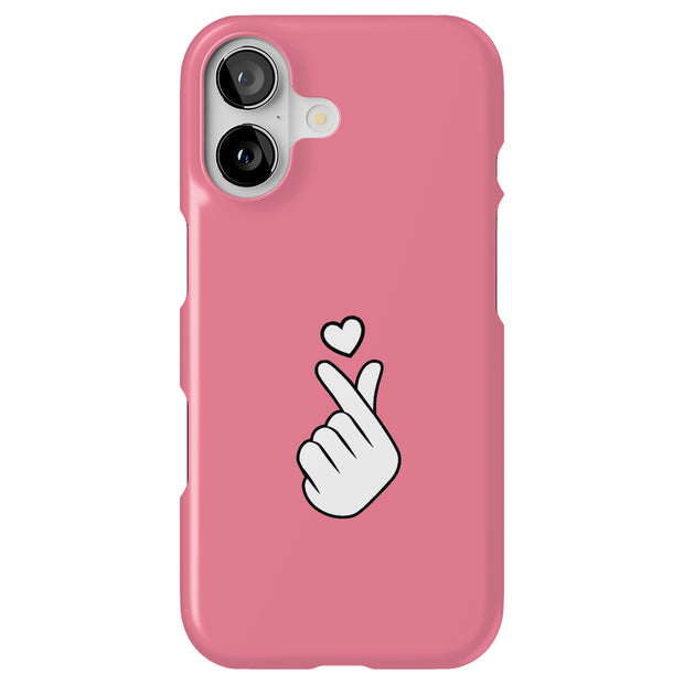 Finger Heart Tough Cases For Apple iPhone (17, 16, 15, 14, 13, 12, 11, X, SE, 8, 7/ Air, Plus, Pro, Max, Mini, XR, XS), Print in USA