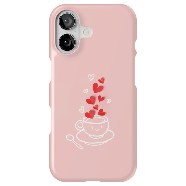 A Cup of Hearts Tough Cases For Apple iPhone (17, 16, 15, 14, 13, 12, 11, X, SE, 8, 7/ Air, Plus, Pro, Max, Mini, XR, XS), Print in USA