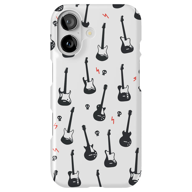 Rock Guitar Tough Cases For Apple iPhone (17, 16, 15, 14, 13, 12, 11, X, SE, 8, 7/ Air, Plus, Pro, Max, Mini, XR, XS), Print in USA