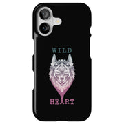 Wild Heart Wolf Tough Cases For Apple iPhone (17, 16, 15, 14, 13, 12, 11, X, SE, 8, 7/ Air, Plus, Pro, Max, Mini, XR, XS), Print in USA