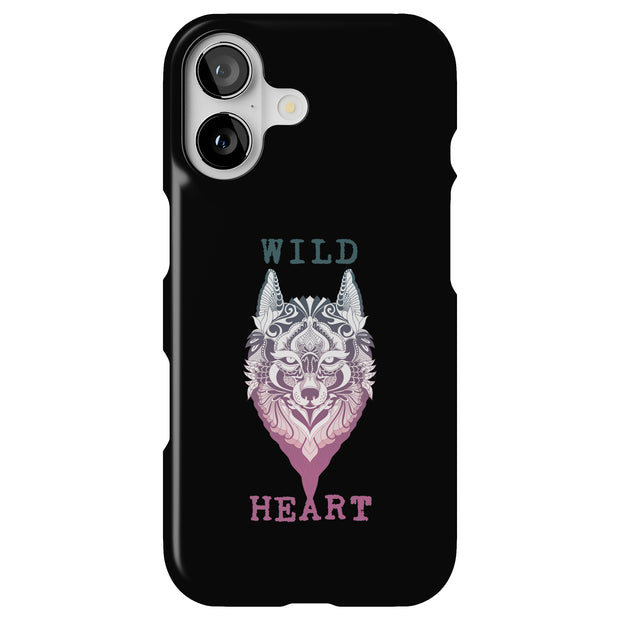 Wild Heart Wolf Tough Cases For Apple iPhone (17, 16, 15, 14, 13, 12, 11, X, SE, 8, 7/ Air, Plus, Pro, Max, Mini, XR, XS), Print in USA
