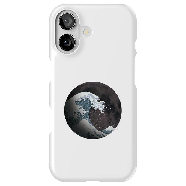 Great Wave Moon Tough Cases For Apple iPhone (17, 16, 15, 14, 13, 12, 11, X, SE, 8, 7/ Air, Plus, Pro, Max, Mini, XR, XS), Print in USA