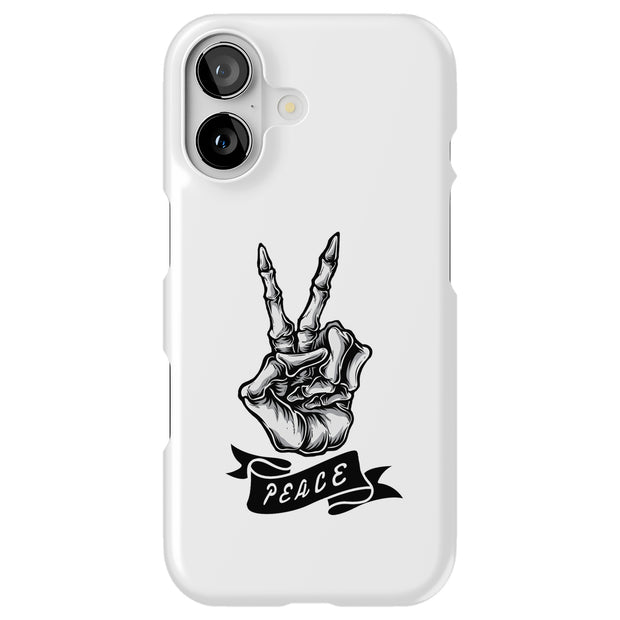 Peace Skeleton Tough Cases For Apple iPhone (17, 16, 15, 14, 13, 12, 11, X, SE, 8, 7/ Air, Plus, Pro, Max, Mini, XR, XS), Print in USA