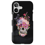 Flower Skull Tough Cases For Apple iPhone (17, 16, 15, 14, 13, 12, 11, X, SE, 8, 7/ Air, Plus, Pro, Max, Mini, XR, XS), Print in USA