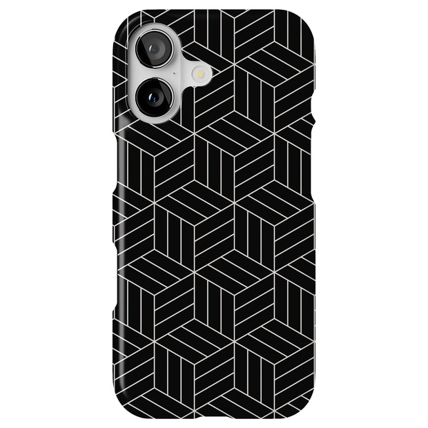Blk Wht Box Tough Cases For Apple iPhone (17, 16, 15, 14, 13, 12, 11, X, SE, 8, 7/ Air, Plus, Pro, Max, Mini, XR, XS), Print in USA