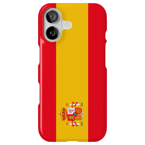 Flag Spain Tough Cases For Apple iPhone (17, 16, 15, 14, 13, 12, 11, X, SE, 8, 7/ Air, Plus, Pro, Max, Mini, XR, XS), Print in USA