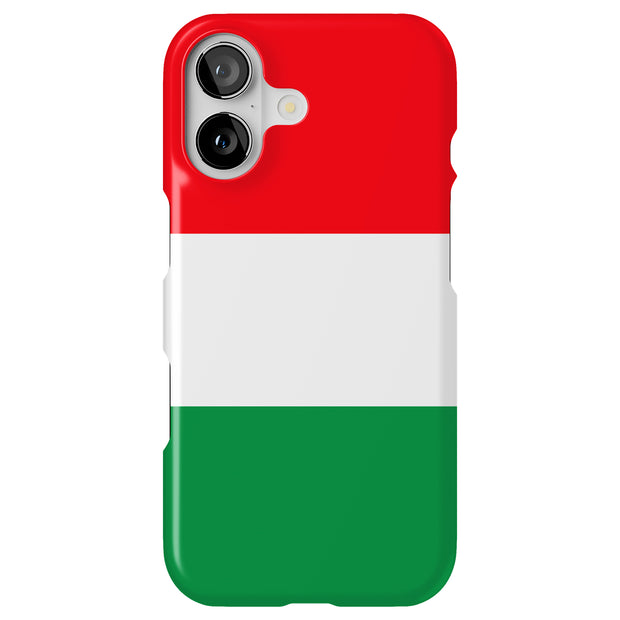 Flag Italy Tough Cases For Apple iPhone (17, 16, 15, 14, 13, 12, 11, X, SE, 8, 7/ Air, Plus, Pro, Max, Mini, XR, XS), Print in USA