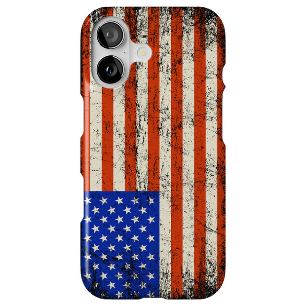 America Flag  Tough Cases For Apple iPhone (17, 16, 15, 14, 13, 12, 11, X, SE, 8, 7/ Air, Plus, Pro, Max, Mini, XR, XS), Print in USA