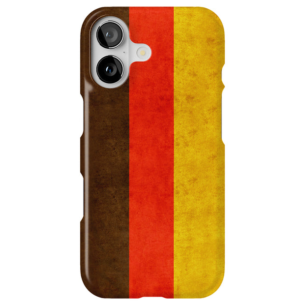 Germany Flag  Tough Cases For Apple iPhone (17, 16, 15, 14, 13, 12, 11, X, SE, 8, 7/ Air, Plus, Pro, Max, Mini, XR, XS), Print in USA