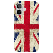 Old UK Flag Tough Cases For Apple iPhone (17, 16, 15, 14, 13, 12, 11, X, SE, 8, 7/ Air, Plus, Pro, Max, Mini, XR, XS), Print in USA