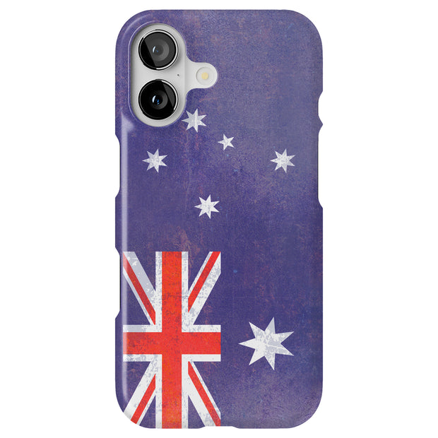 Australia Flag Tough Cases For Apple iPhone (17, 16, 15, 14, 13, 12, 11, X, SE, 8, 7/ Air, Plus, Pro, Max, Mini, XR, XS), Print in USA