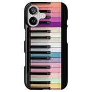 Rainbow Piano Tough Cases For Apple iPhone (17, 16, 15, 14, 13, 12, 11, X, SE, 8, 7/ Air, Plus, Pro, Max, Mini, XR, XS), Print in USA