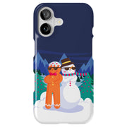 Cool Snowman Tough Cases For Apple iPhone (17, 16, 15, 14, 13, 12, 11, X, SE, 8, 7/ Air, Plus, Pro, Max, Mini, XR, XS), Print in USA