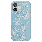 Snowflake Blue Tough Cases For Apple iPhone (17, 16, 15, 14, 13, 12, 11, X, SE, 8, 7/ Air, Plus, Pro, Max, Mini, XR, XS), Print in USA