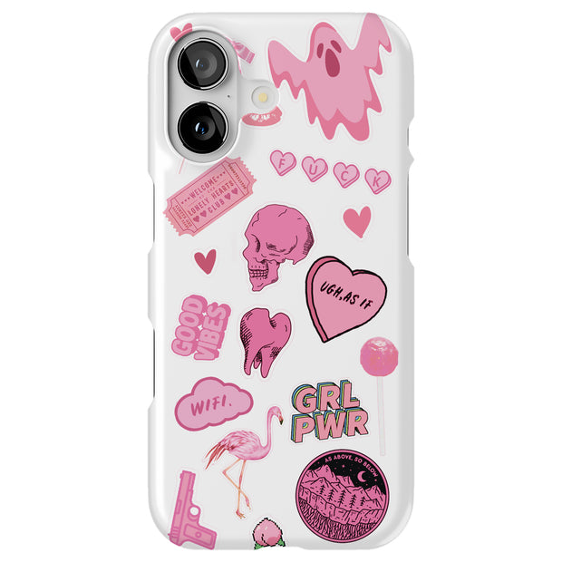 Skull Collage Tough Cases For Apple iPhone (17, 16, 15, 14, 13, 12, 11, X, SE, 8, 7/ Air, Plus, Pro, Max, Mini, XR, XS), Print in USA