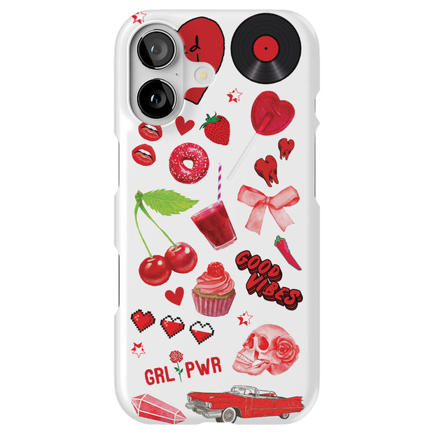 Cherry Collage Tough Cases For Apple iPhone (17, 16, 15, 14, 13, 12, 11, X, SE, 8, 7/ Air, Plus, Pro, Max, Mini, XR, XS), Print in USA