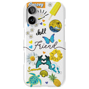 Chill Collage Tough Cases For Apple iPhone (17, 16, 15, 14, 13, 12, 11, X, SE, 8, 7/ Air, Plus, Pro, Max, Mini, XR, XS), Print in USA