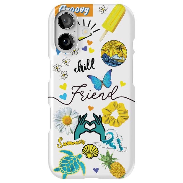 Chill Collage Tough Cases For Apple iPhone (17, 16, 15, 14, 13, 12, 11, X, SE, 8, 7/ Air, Plus, Pro, Max, Mini, XR, XS), Print in USA