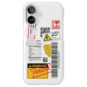 Warning Collage Tough Cases For Apple iPhone (17, 16, 15, 14, 13, 12, 11, X, SE, 8, 7/ Air, Plus, Pro, Max, Mini, XR, XS), Print in USA