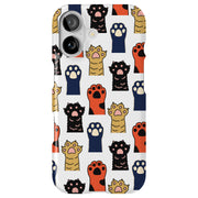 Cat Paw 2 Tough Cases For Apple iPhone (17, 16, 15, 14, 13, 12, 11, X, SE, 8, 7/ Air, Plus, Pro, Max, Mini, XR, XS), Print in USA