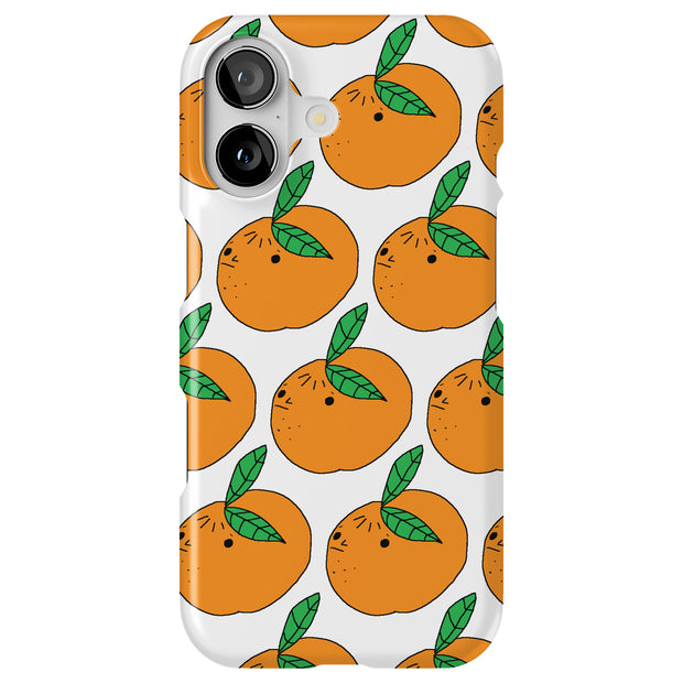 Orange Fruit Tough Cases For Apple iPhone (17, 16, 15, 14, 13, 12, 11, X, SE, 8, 7/ Air, Plus, Pro, Max, Mini, XR, XS), Print in USA