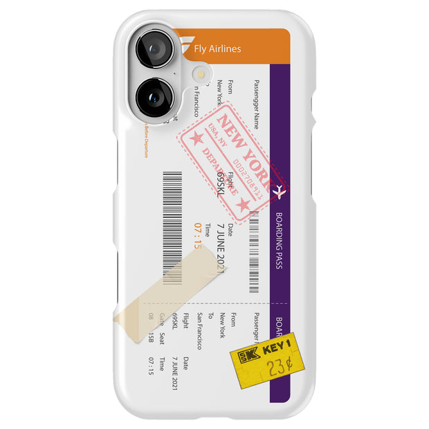 Boarding Pass  Tough Cases For Apple iPhone (17, 16, 15, 14, 13, 12, 11, X, SE, 8, 7/ Air, Plus, Pro, Max, Mini, XR, XS), Print in USA