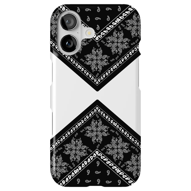 Black Bandana 1 Tough Cases For Apple iPhone (17, 16, 15, 14, 13, 12, 11, X, SE, 8, 7/ Air, Plus, Pro, Max, Mini, XR, XS), Print in USA