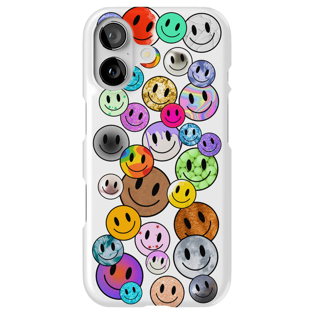 Cute Smile Face Tough Cases For Apple iPhone (17, 16, 15, 14, 13, 12, 11, X, SE, 8, 7/ Air, Plus, Pro, Max, Mini, XR, XS), Print in USA