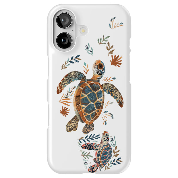 Sea Turtle Art Tough Cases For Apple iPhone (17, 16, 15, 14, 13, 12, 11, X, SE, 8, 7/ Air, Plus, Pro, Max, Mini, XR, XS), Print in USA