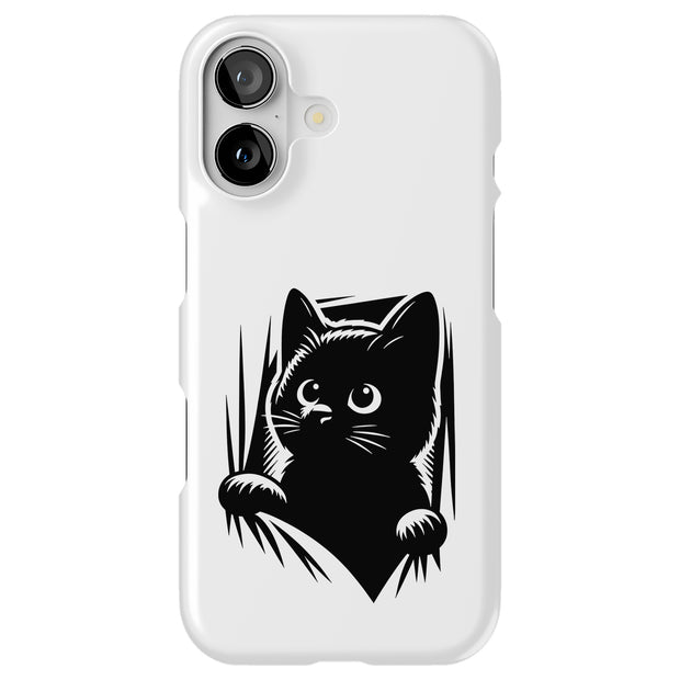 Cute Peek Cat 2 Tough Cases For Apple iPhone (17, 16, 15, 14, 13, 12, 11, X, SE, 8, 7/ Air, Plus, Pro, Max, Mini, XR, XS), Print in USA