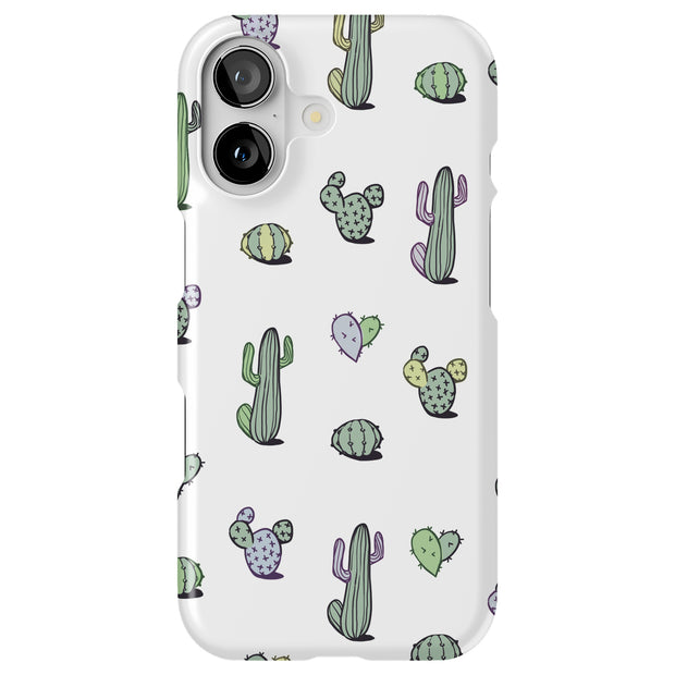 Cacti Pattern Tough Cases For Apple iPhone (17, 16, 15, 14, 13, 12, 11, X, SE, 8, 7/ Air, Plus, Pro, Max, Mini, XR, XS), Print in USA