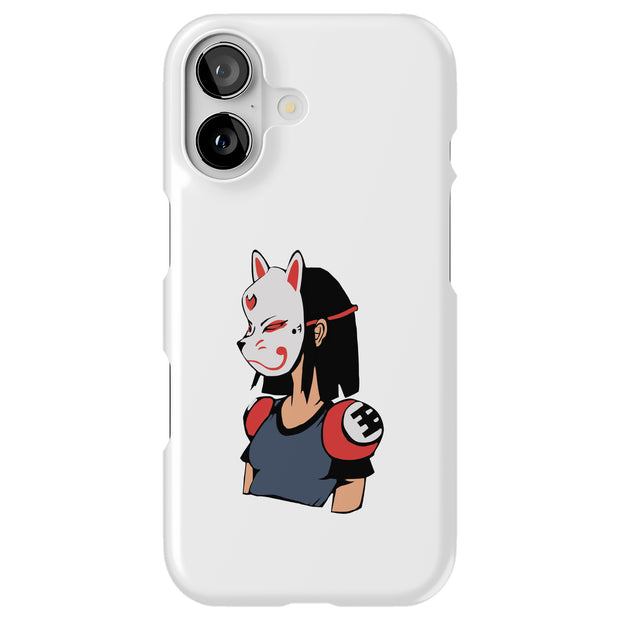 Girl in Mask Tough Cases For Apple iPhone (17, 16, 15, 14, 13, 12, 11, X, SE, 8, 7/ Air, Plus, Pro, Max, Mini, XR, XS), Print in USA